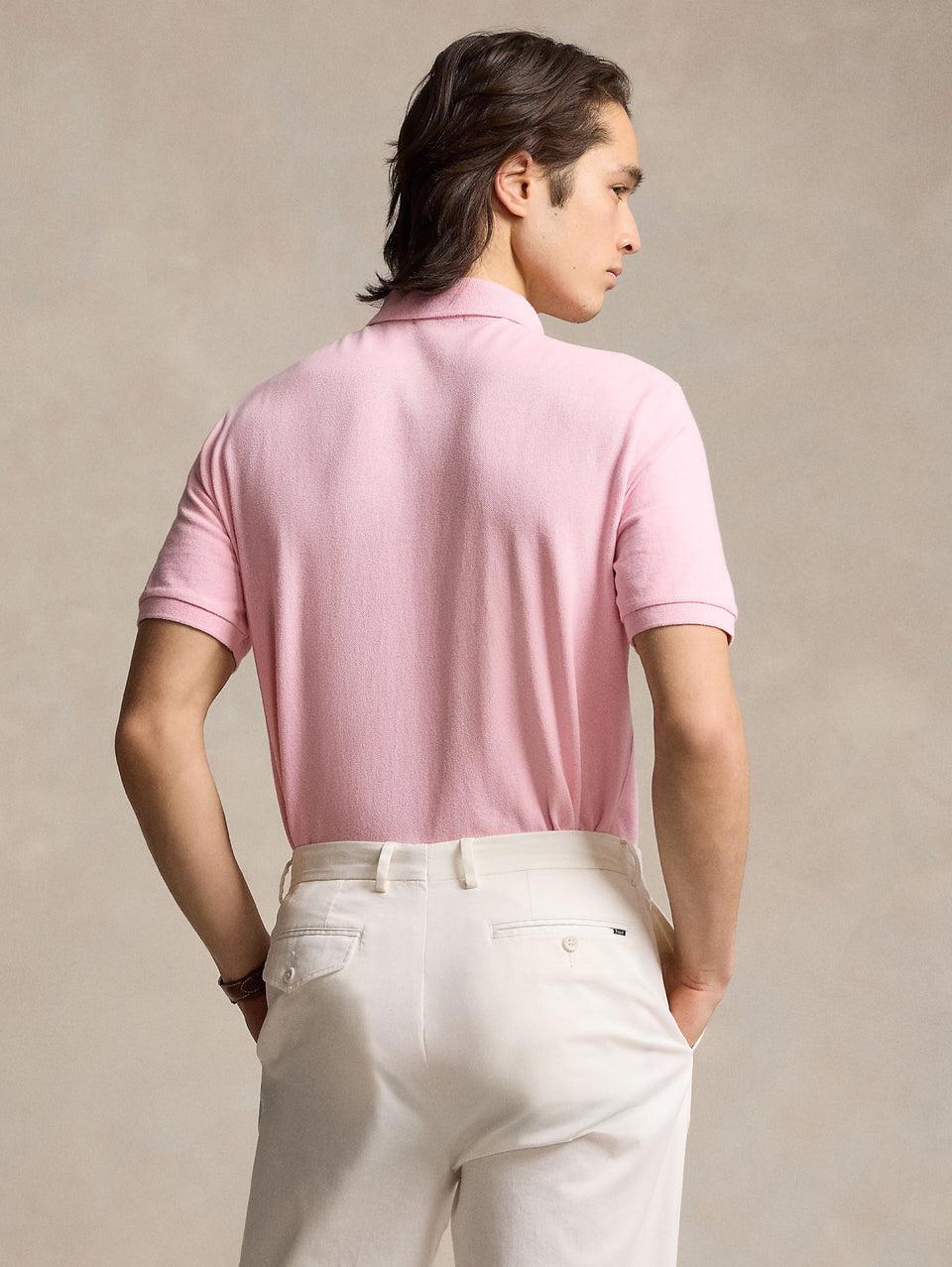 RALPH LAUREN Polo in Mesh Slim Fit Rosa ACQUISTA ORA
