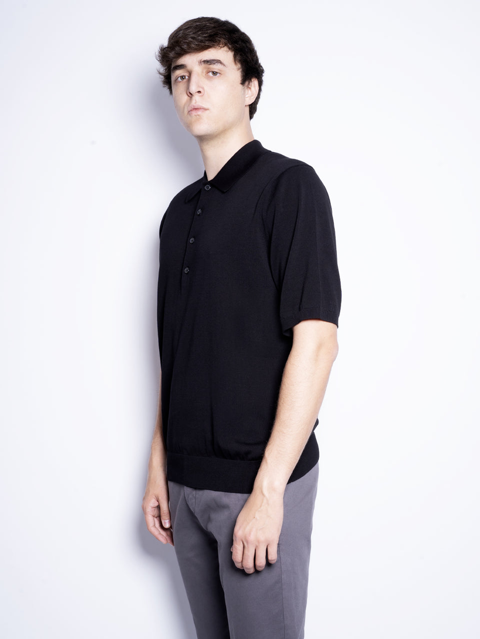 CLOSED Polo in Cotone Extrafine Nero Ultimo giorno