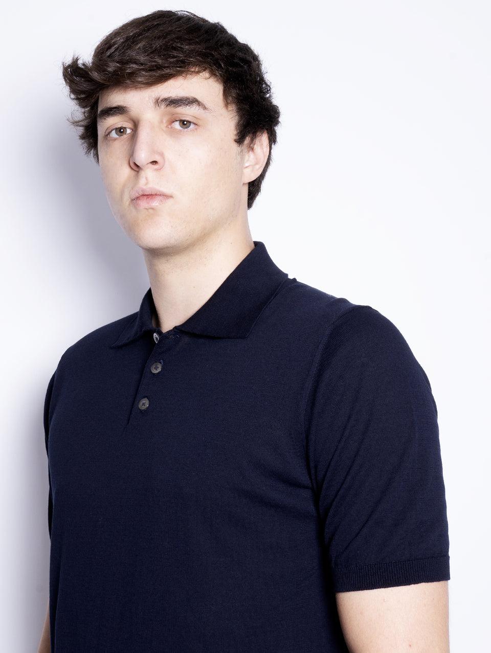 ALPHA STUDIO Polo con Tre Bottoni Blu Notte Fino al 50% di sconto