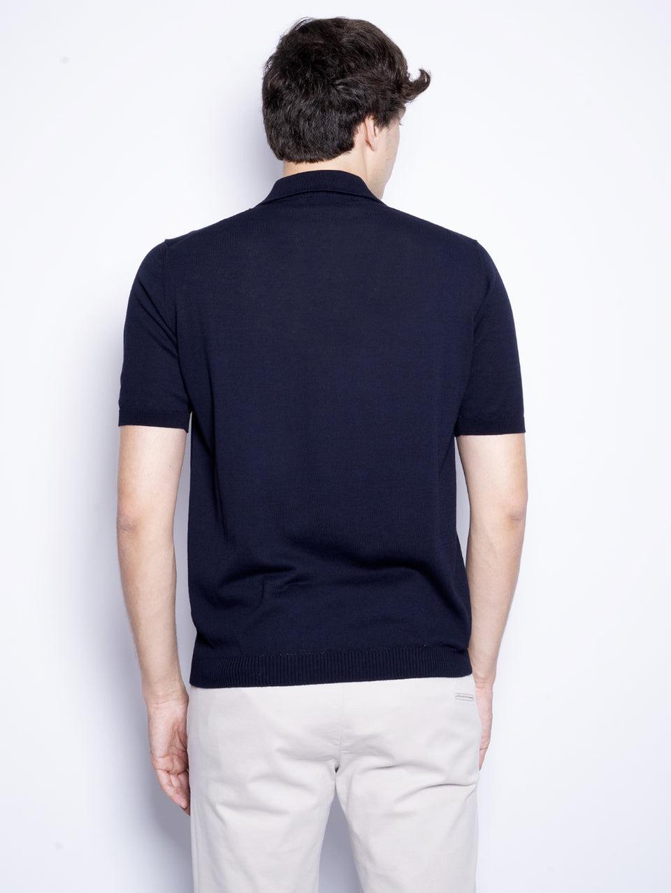 ALPHA STUDIO Polo con Tre Bottoni Blu Notte Fino al 50% di sconto