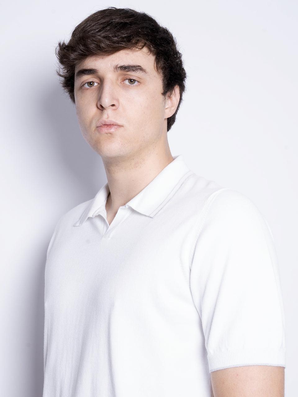 ALPHA STUDIO Polo in Cotone Tinto in Capo Bianco Fino al 60% di sconto