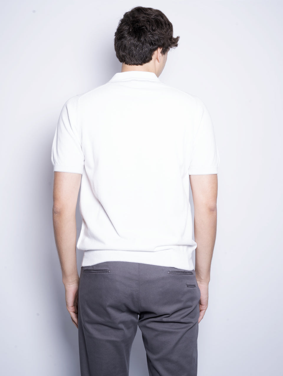 ALPHA STUDIO Polo in Cotone Tinto in Capo Bianco Fino al 60% di sconto