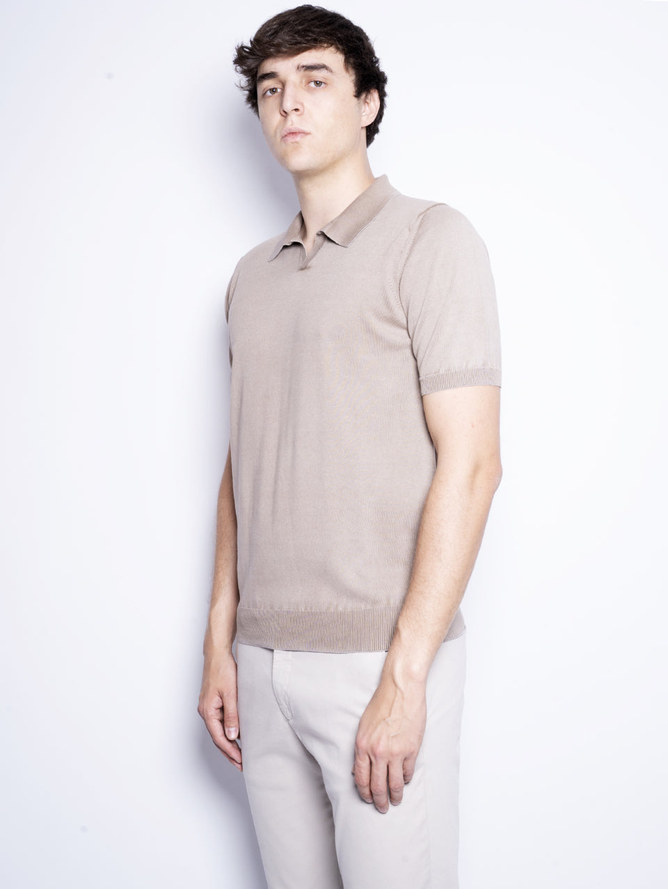 ALPHA STUDIO Polo in Cotone Tinto in Capo Argilla Only for today