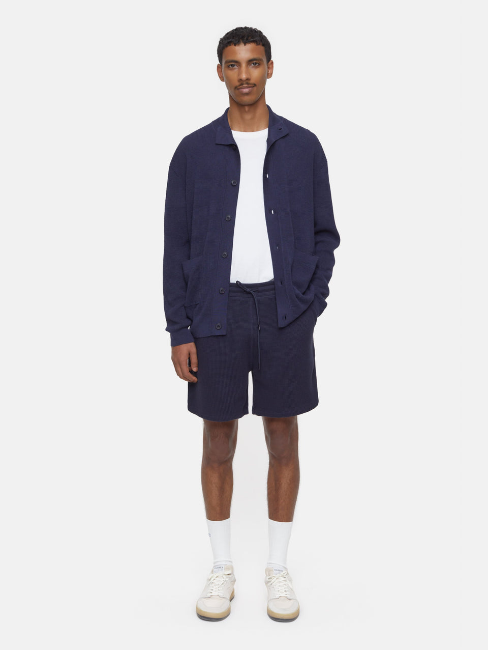 CLOSED Pantaloncini in Maglia Waffle Blu Esporta salva