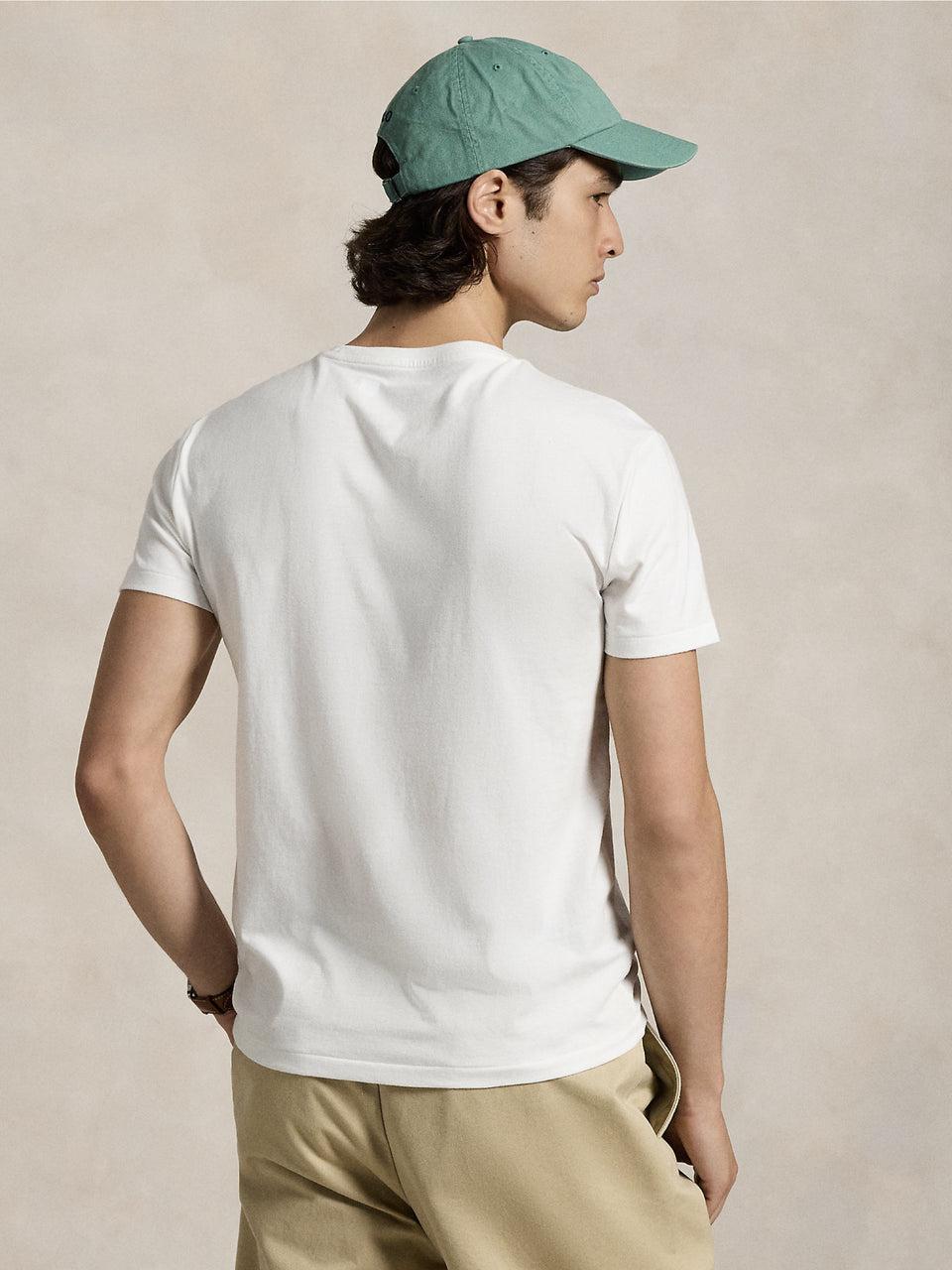 RALPH LAUREN T-shirt in Cotone Basica Bianca In Linea