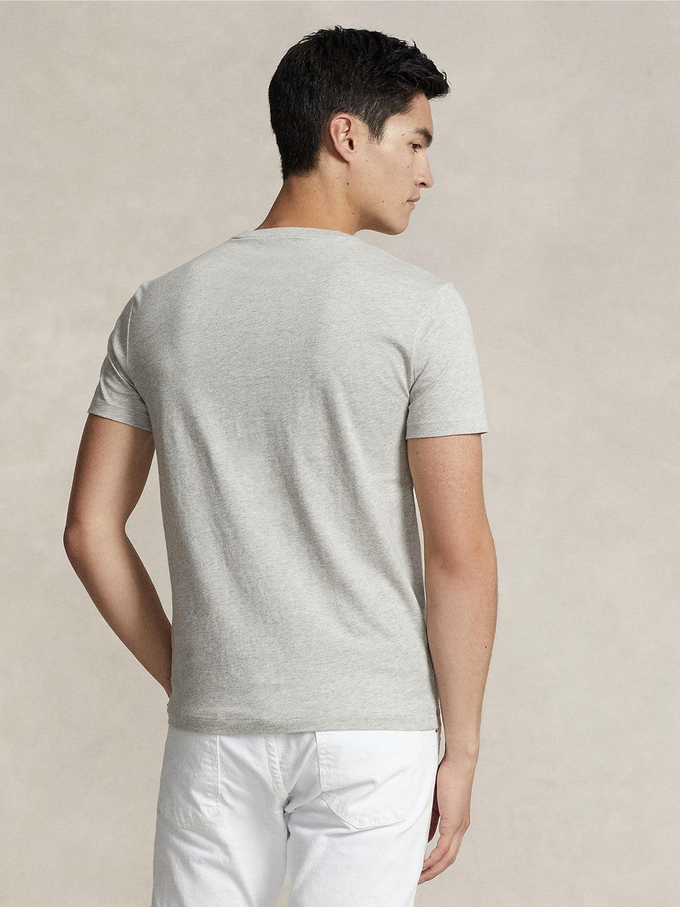 RALPH LAUREN T-shirt in Cotone Basica Grigio Nuovo