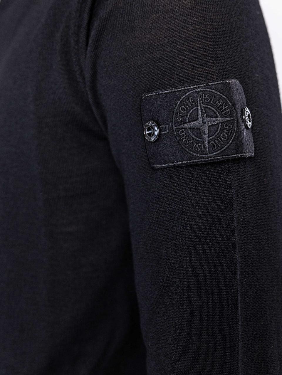 STONE ISLAND Maglia Collo Alto Ghost in Lana Nero Qualità Garantita