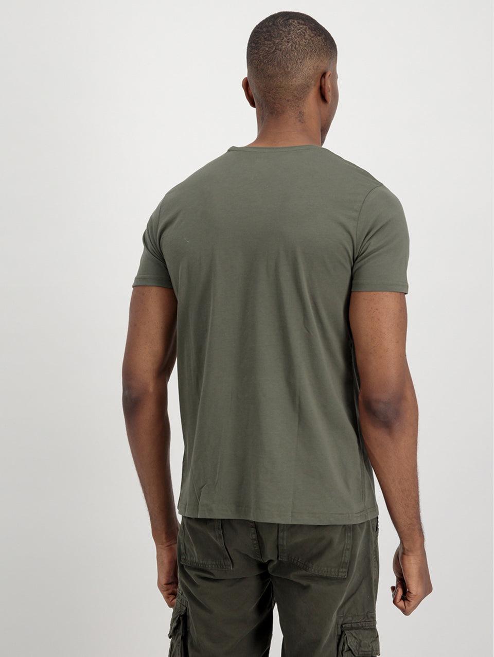 ALPHA INDUSTRIES T-shirt con Logo sul Petto Verde Fino Al -60%