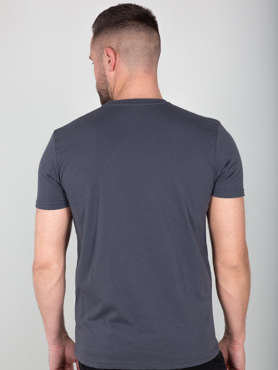ALPHA INDUSTRIES T-shirt con Logo sul Petto Grigio Shopping Online