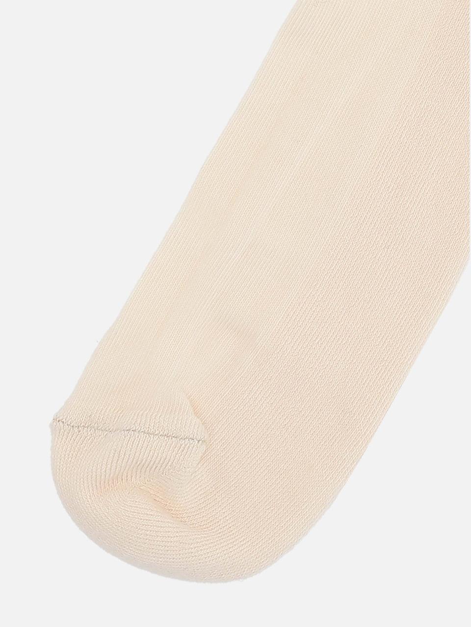A PAPER KID Calze in Spugna con Logo Crema Vendita Calda
