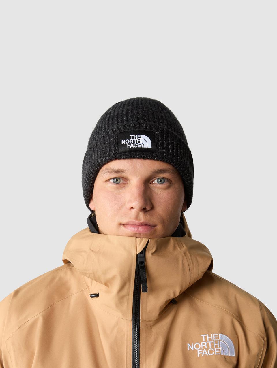 THE NORTH FACE Berretto in Maglia a Coste con Logo Nero Prezzo di fabbrica