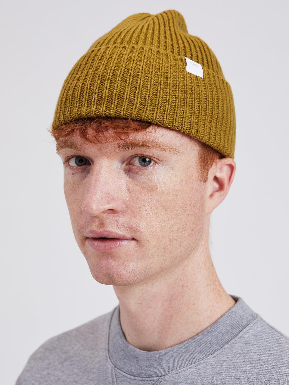 NORSE PROJECTS Berretto in Lana a Coste Verde Shopping online