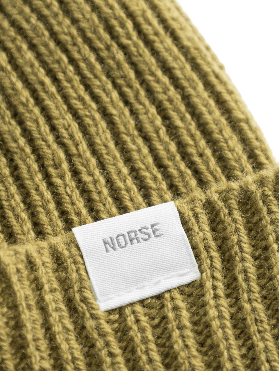 NORSE PROJECTS Berretto in Lana a Coste Verde Shopping online