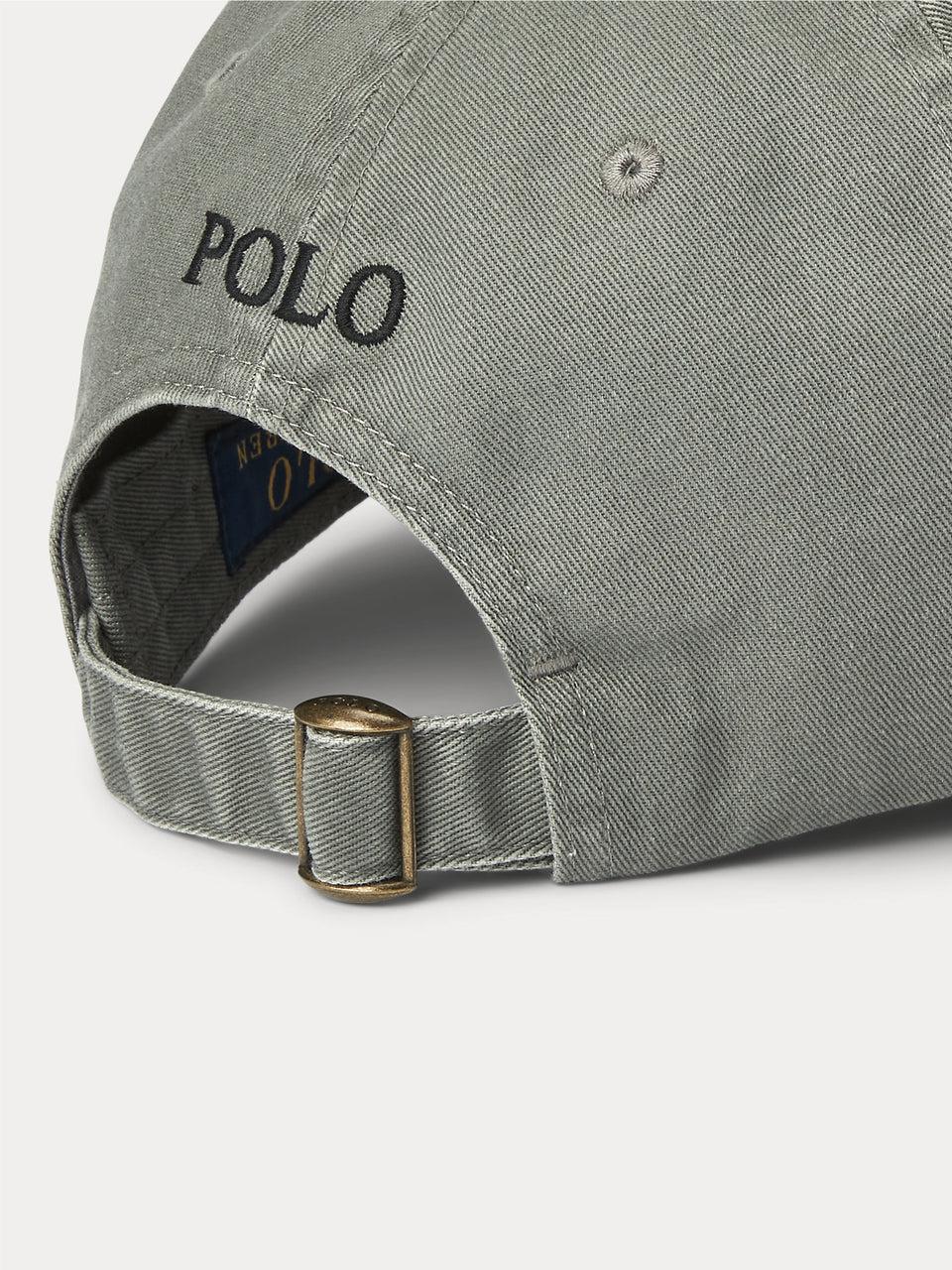 RALPH LAUREN Cappello da Baseball in Chino di Cotone Grigio Cyber Monday