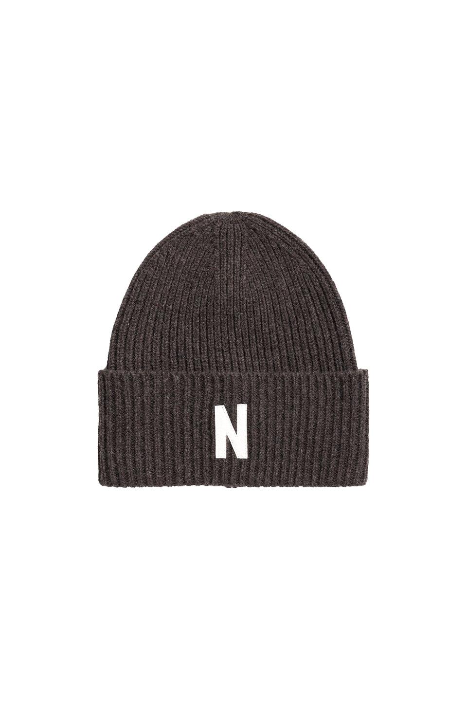 NORSE PROJECTS Capello Beanie in Lana Merinos Marrone Offerta Pasqua