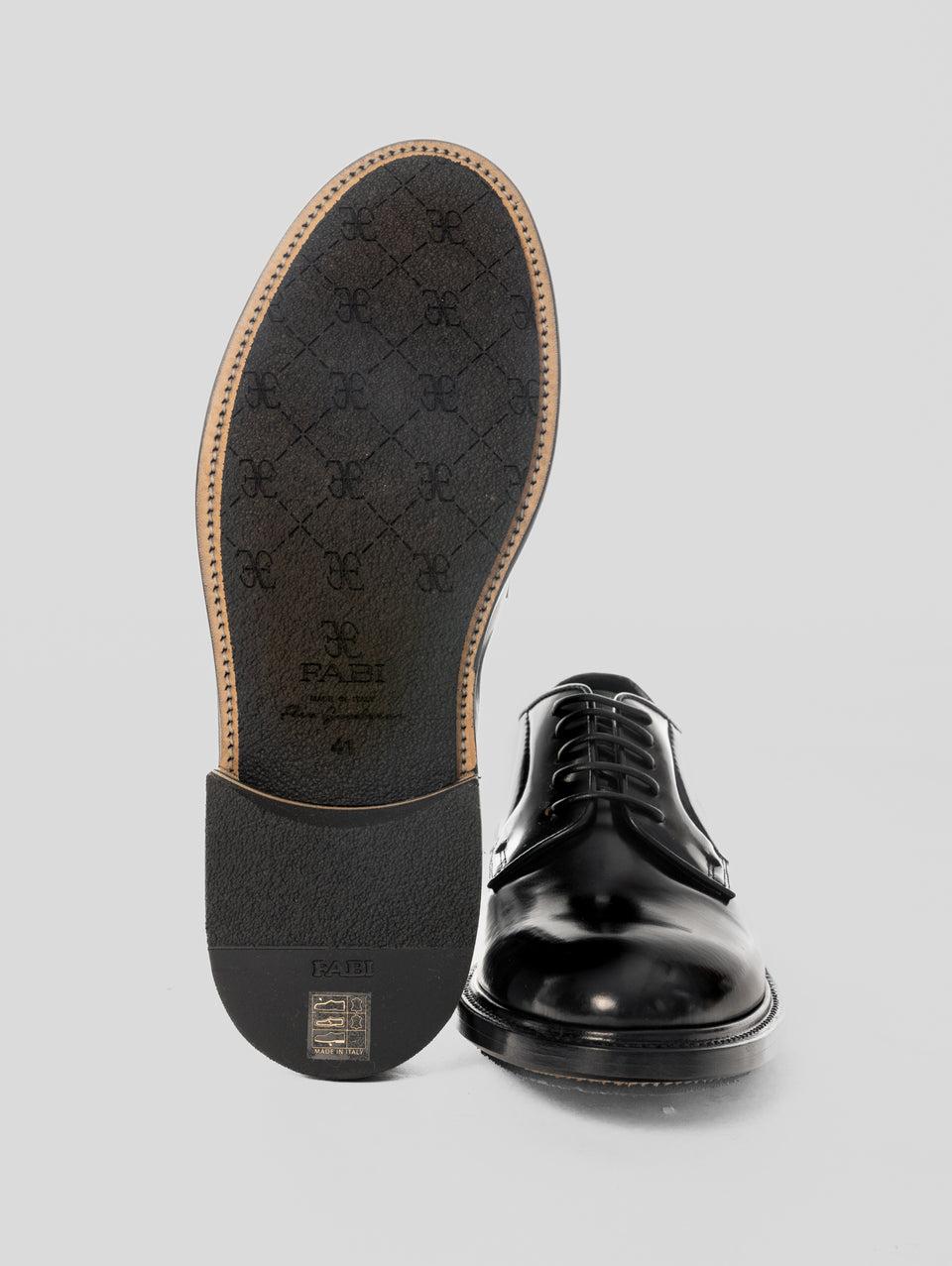 FABI Stringata con Suola Frex Goodyear Nero Rilascio limitato
