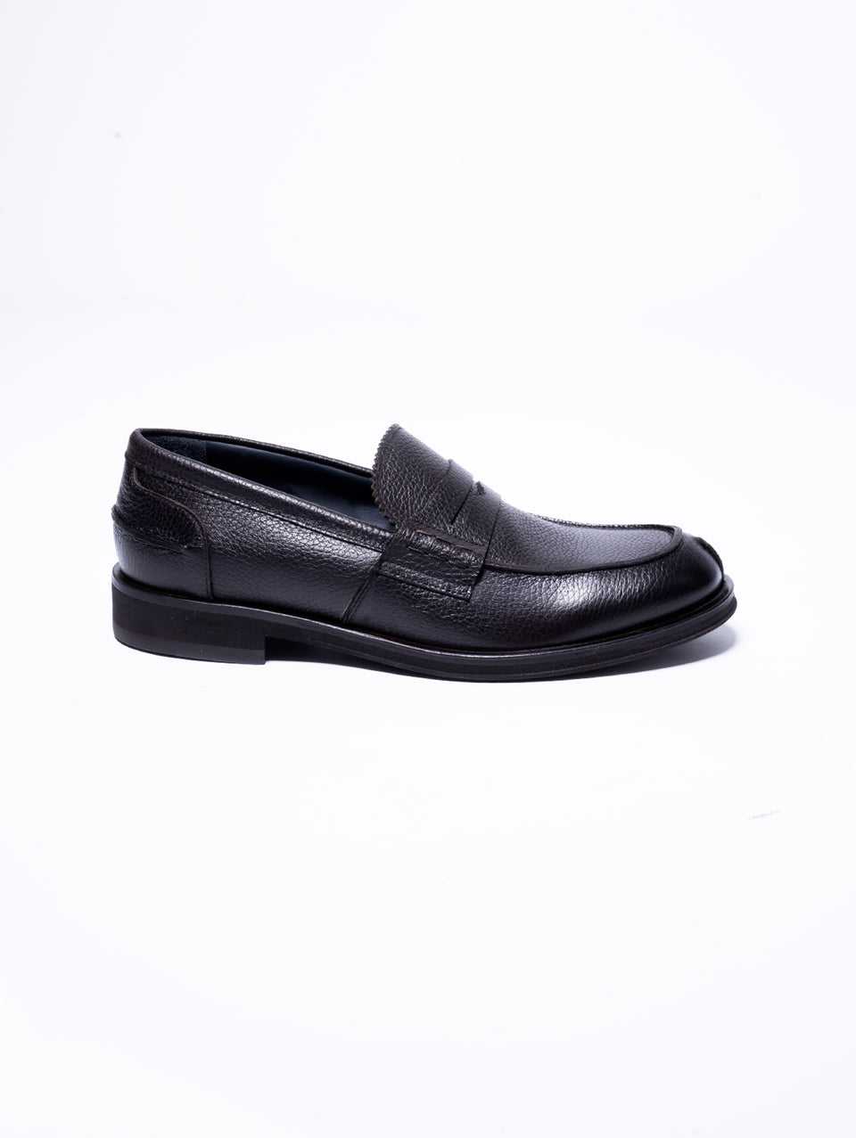 GEORGE HOL'S Mocassino Penny Loafer in Pelle Martellata Testa di Moro Enormi sconti