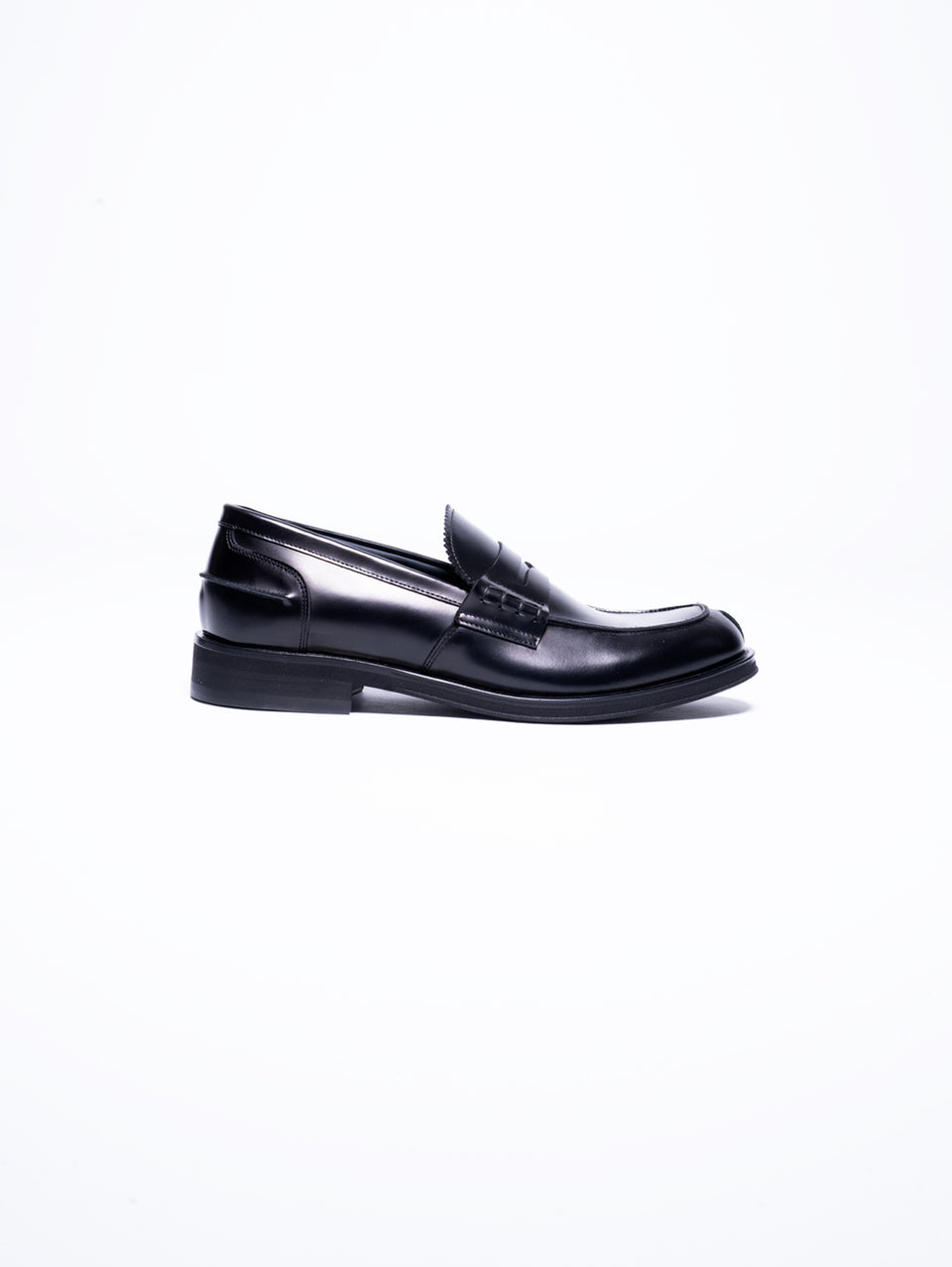 GEORGE HOL'S Mocassino Penny Loafer in Abrasivato Nero 50% di sconto con spedizione gratuita