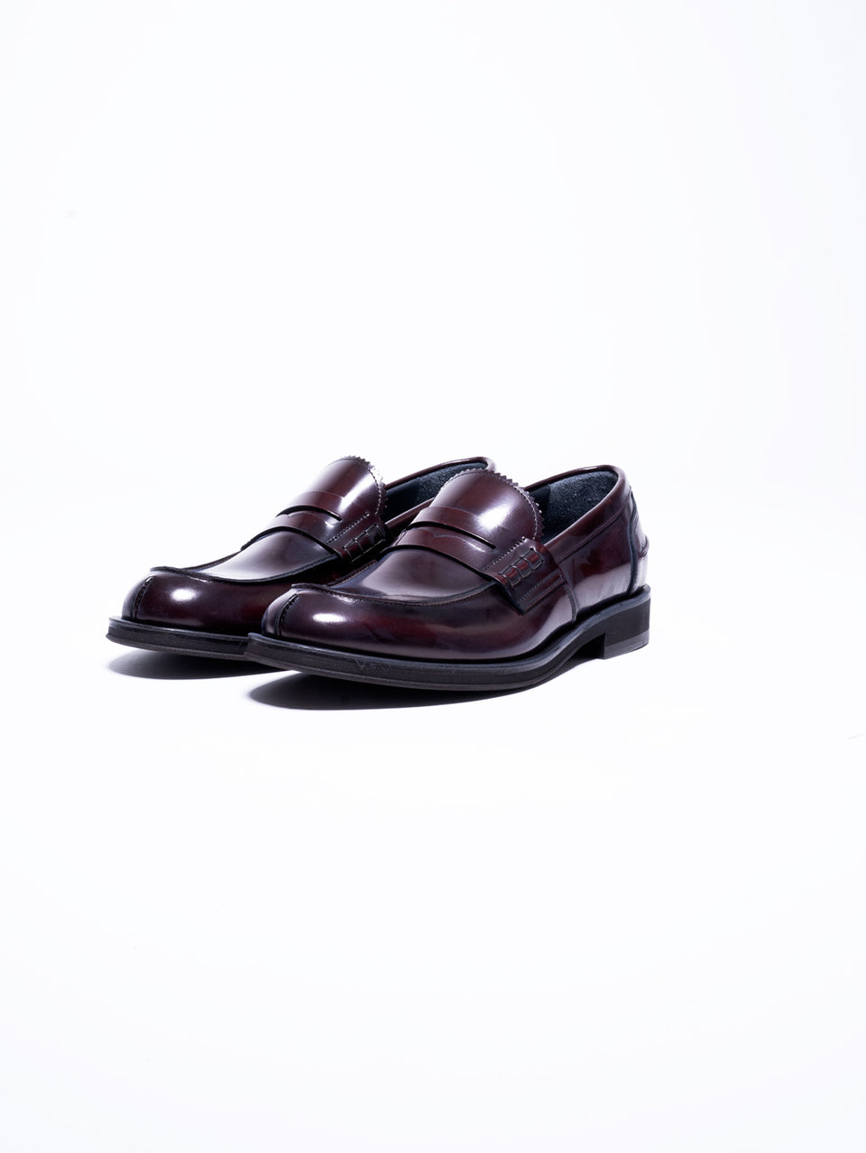 GEORGE HOL'S Mocassino Penny Loafer in Abrasivato Bordeaux Trasporto libero internazionale