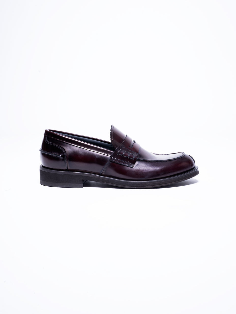 GEORGE HOL'S Mocassino Penny Loafer in Abrasivato Bordeaux Trasporto libero internazionale