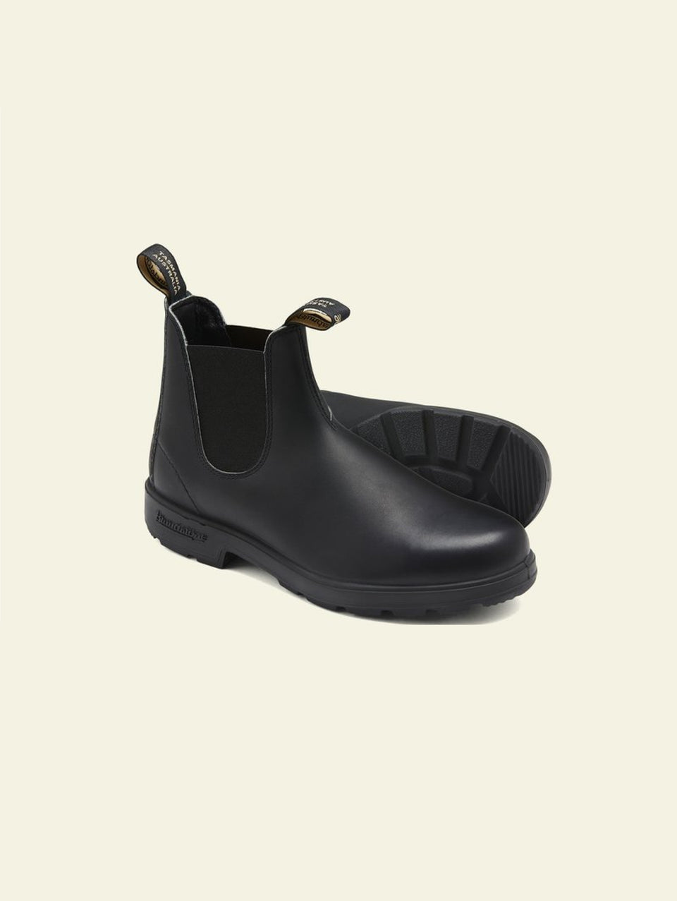 BLUNDSTONE Stivaletti Chelsea in Pelle con Elastici Nero/Nero In vendita