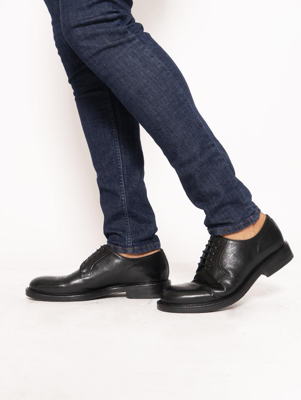 SEBOY'S Derby Classica in Pelle Martellata Nero Hotsell