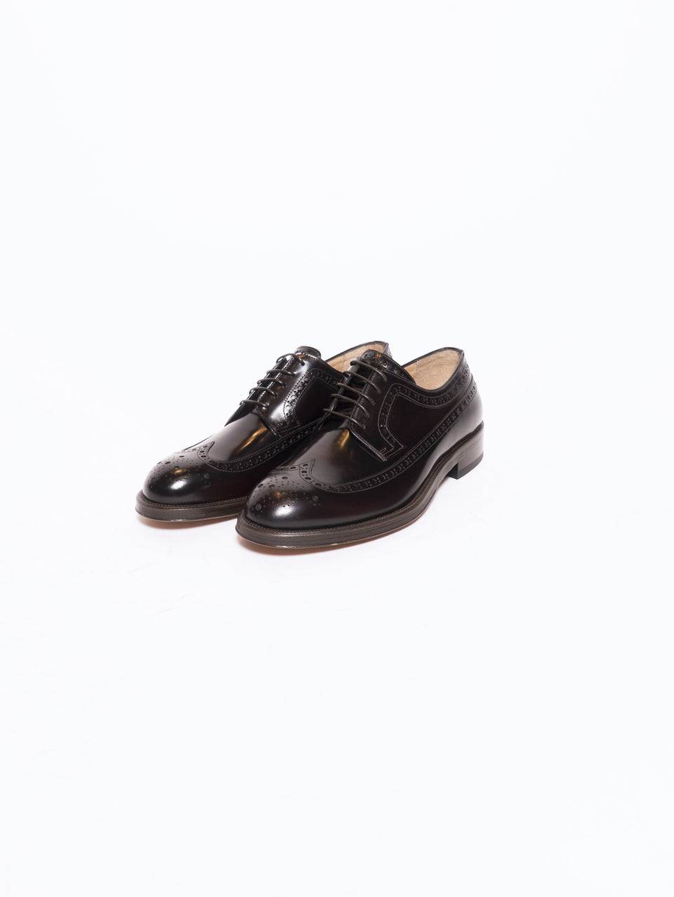 SEBOY'S Stringata con Lavorazione Brogue Longwing Marrone Saldi Di Fabbrica
