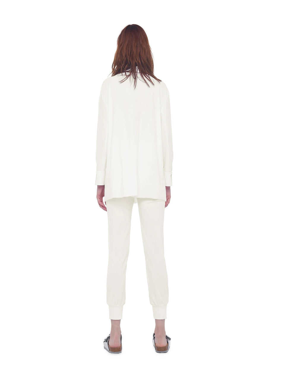 NORMA KAMALI Camicia con Chiusura in Velcro Avorio Spedizione gratuita