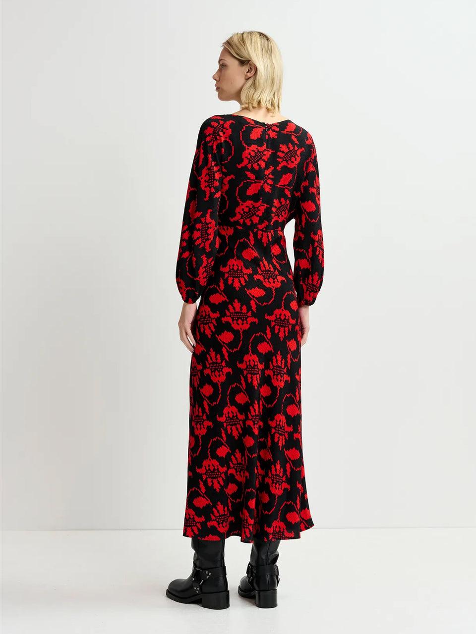 ESSENTIEL ANTWERP Abito Lungo con Stampa Nero Latest fashion