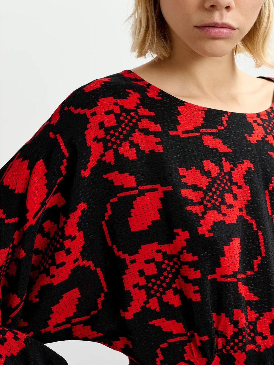 ESSENTIEL ANTWERP Abito Lungo con Stampa Nero Latest fashion