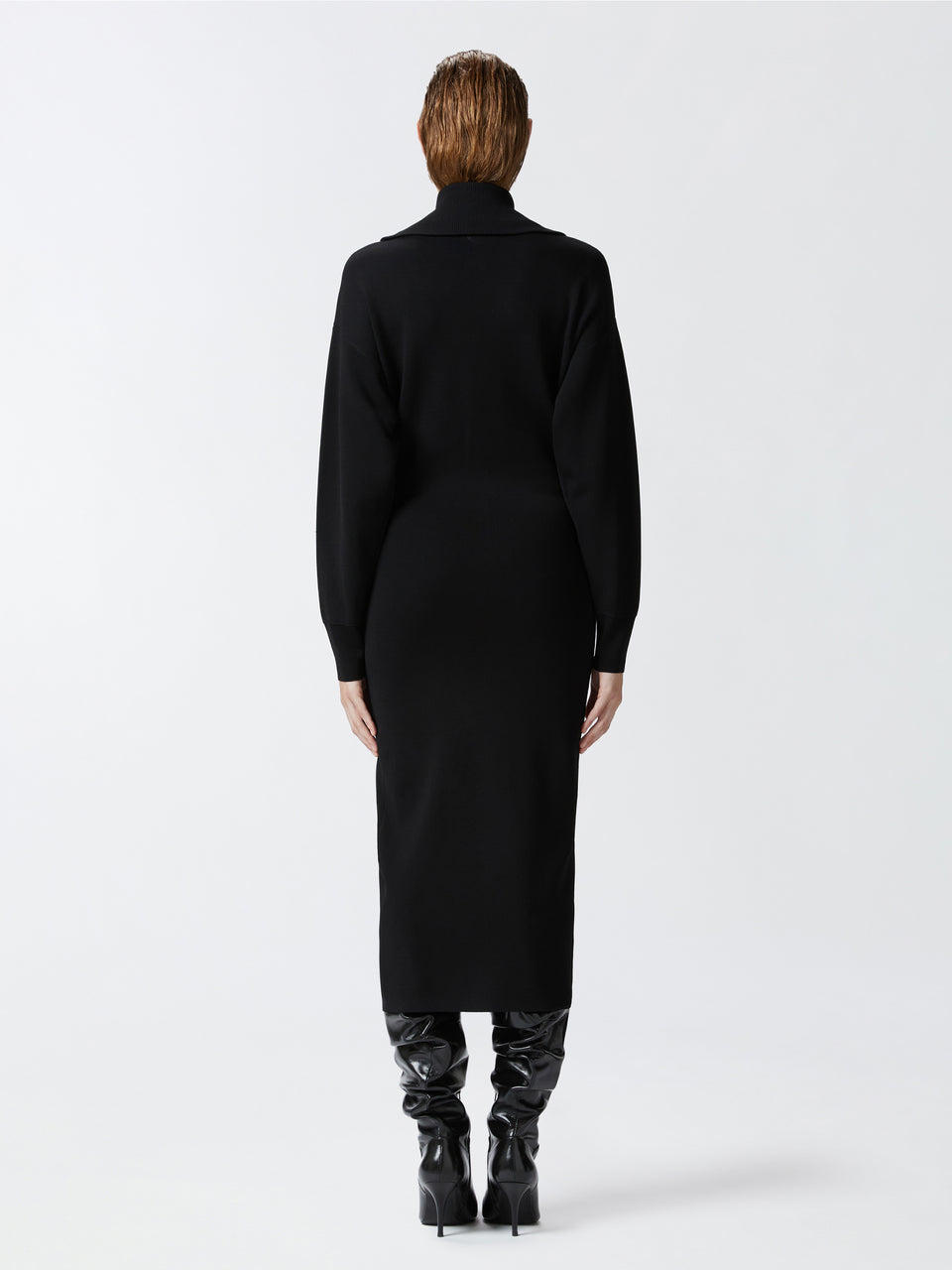 PINKO Abito Longuette in Maglia Nero Offerta temporanea