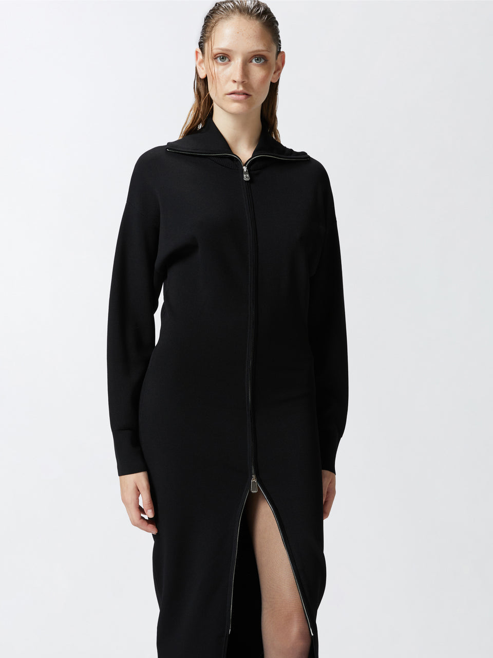 PINKO Abito Longuette in Maglia Nero Offerta temporanea