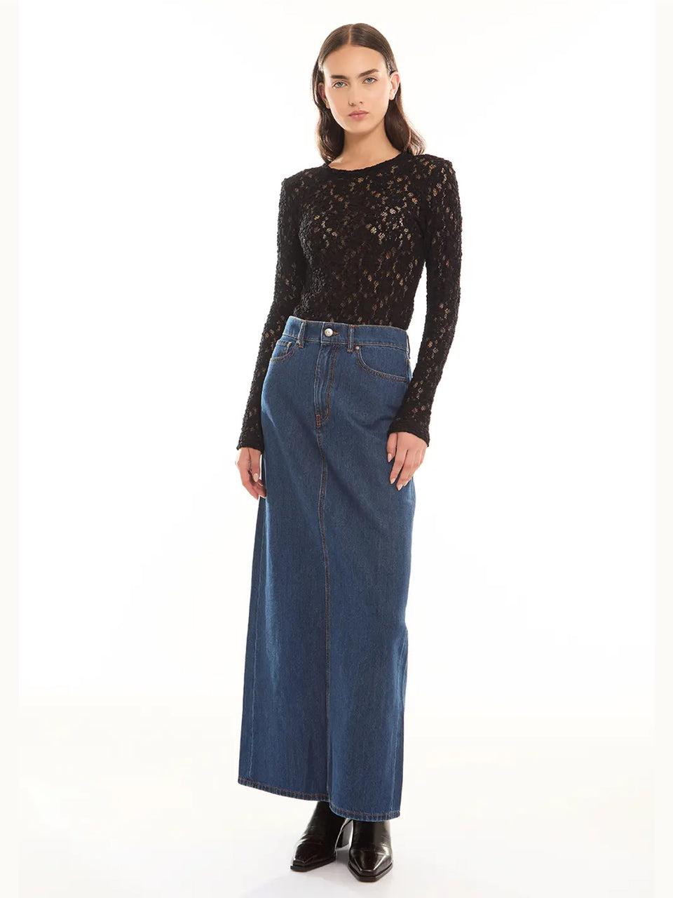 P.A.R.O.S.H. Blusa in Pizzo Girocollo Nero Offerte giornaliere