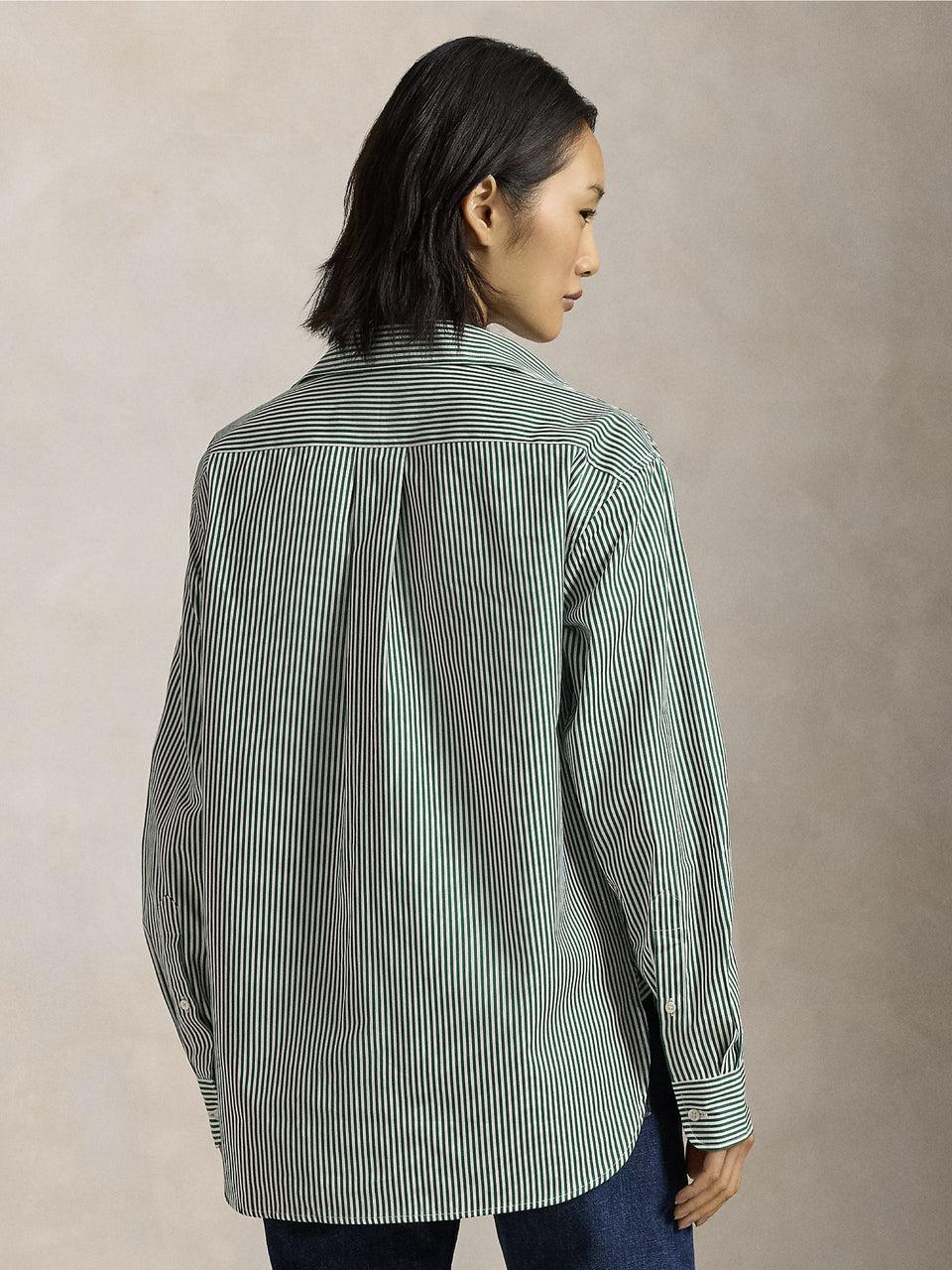 RALPH LAUREN Camicia a Righe Verde/Bianco Ultimi due giorni