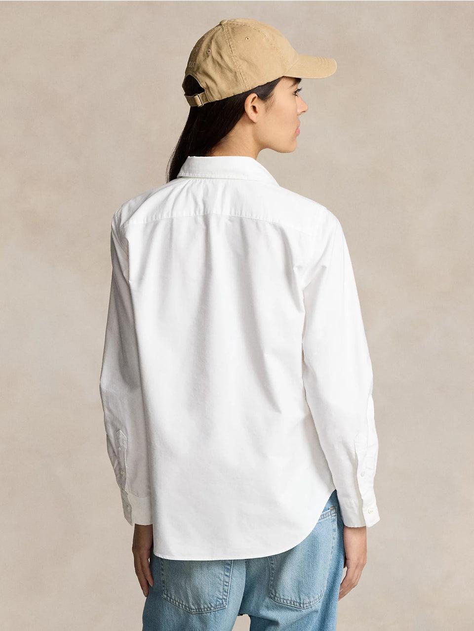 RALPH LAUREN Camicia Slim Fit in Oxford Bianco Discount Store per i nuovi prodotti