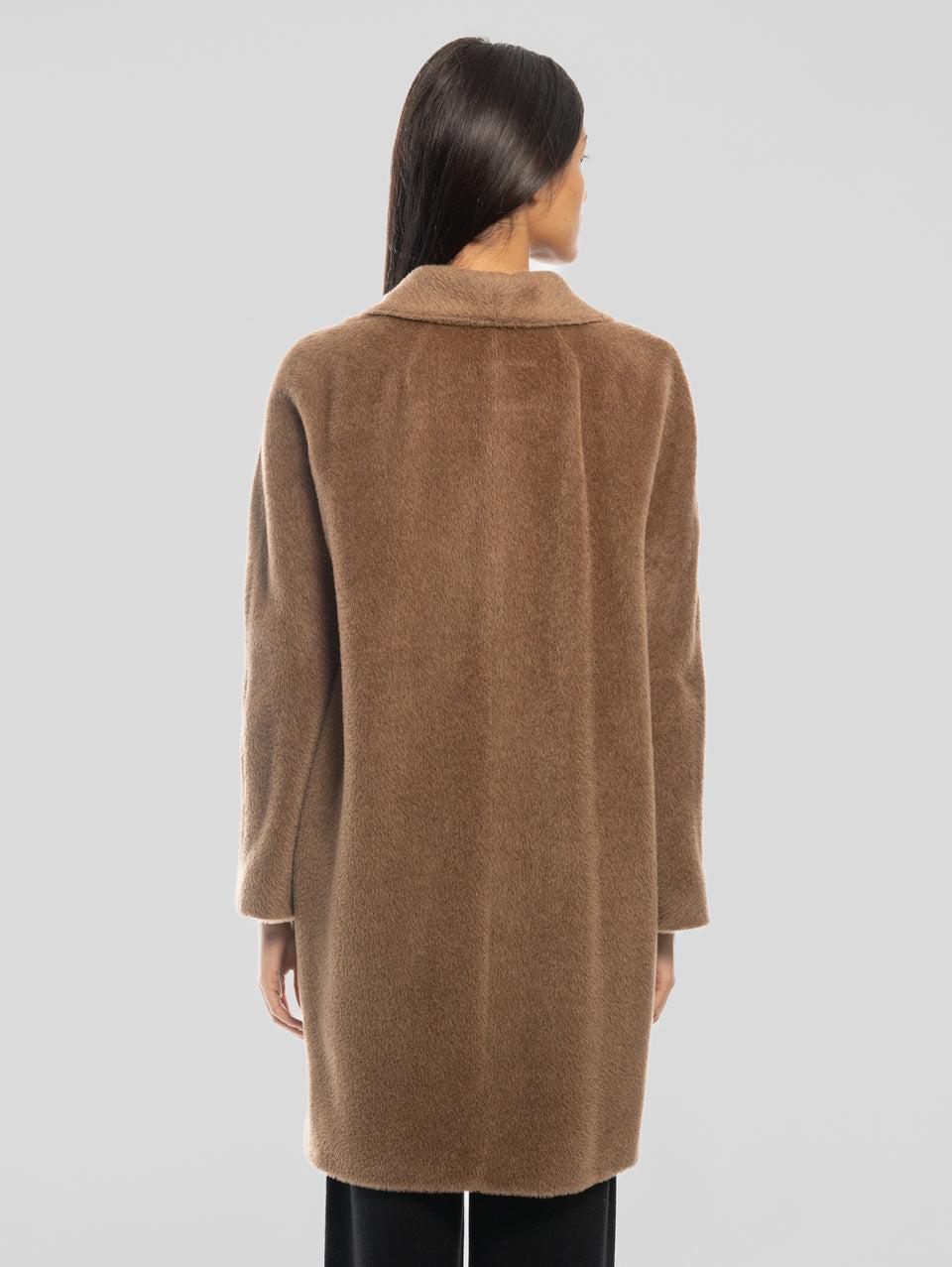 MAX MARA Cappotto Doppiopetto in Alpaca e Lana Roseto Cammello Limitato a 3 giorni