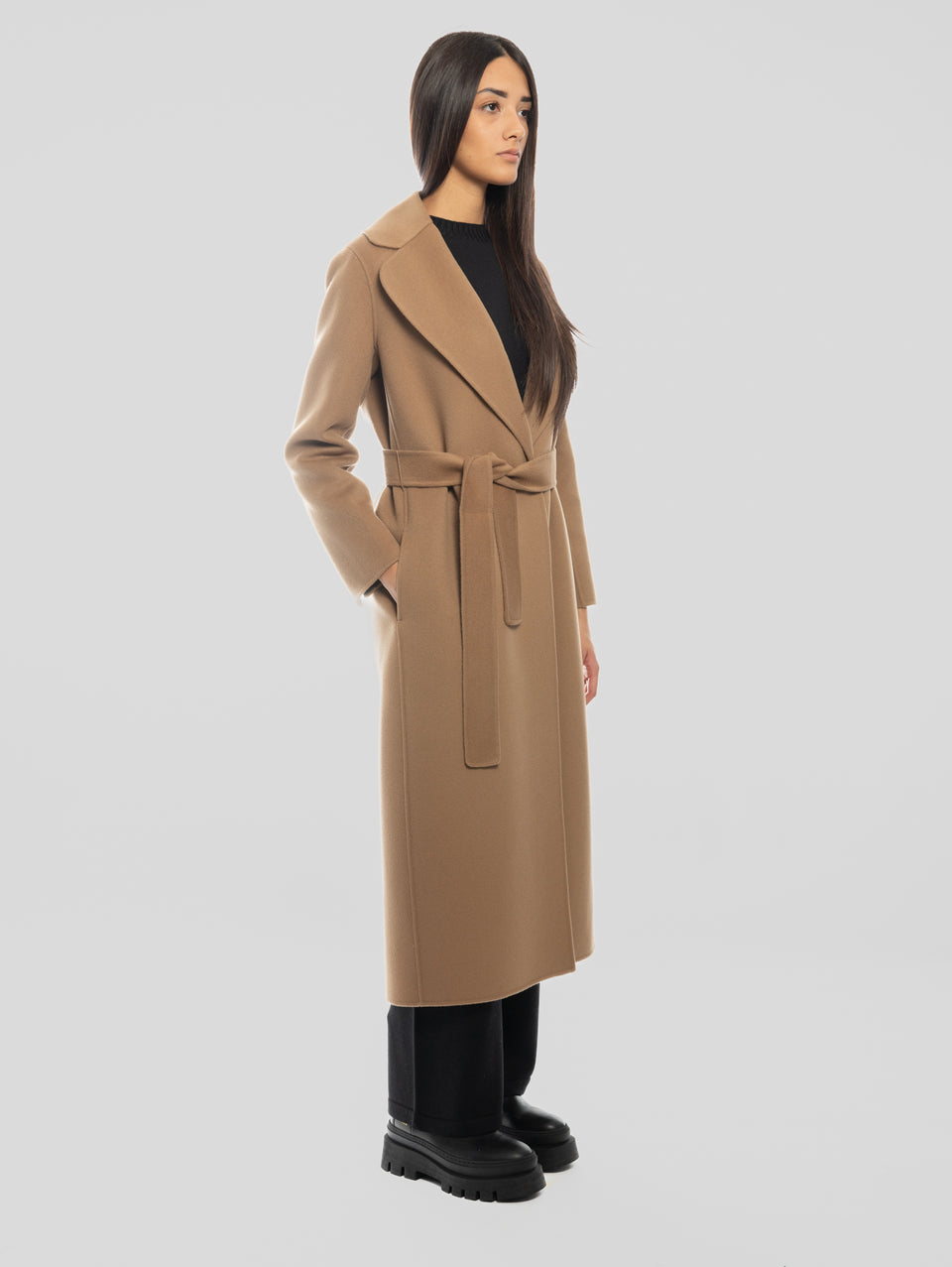 MAX MARA Cappotto Lungo a Vestaglia Poldo Cammello Duty-free
