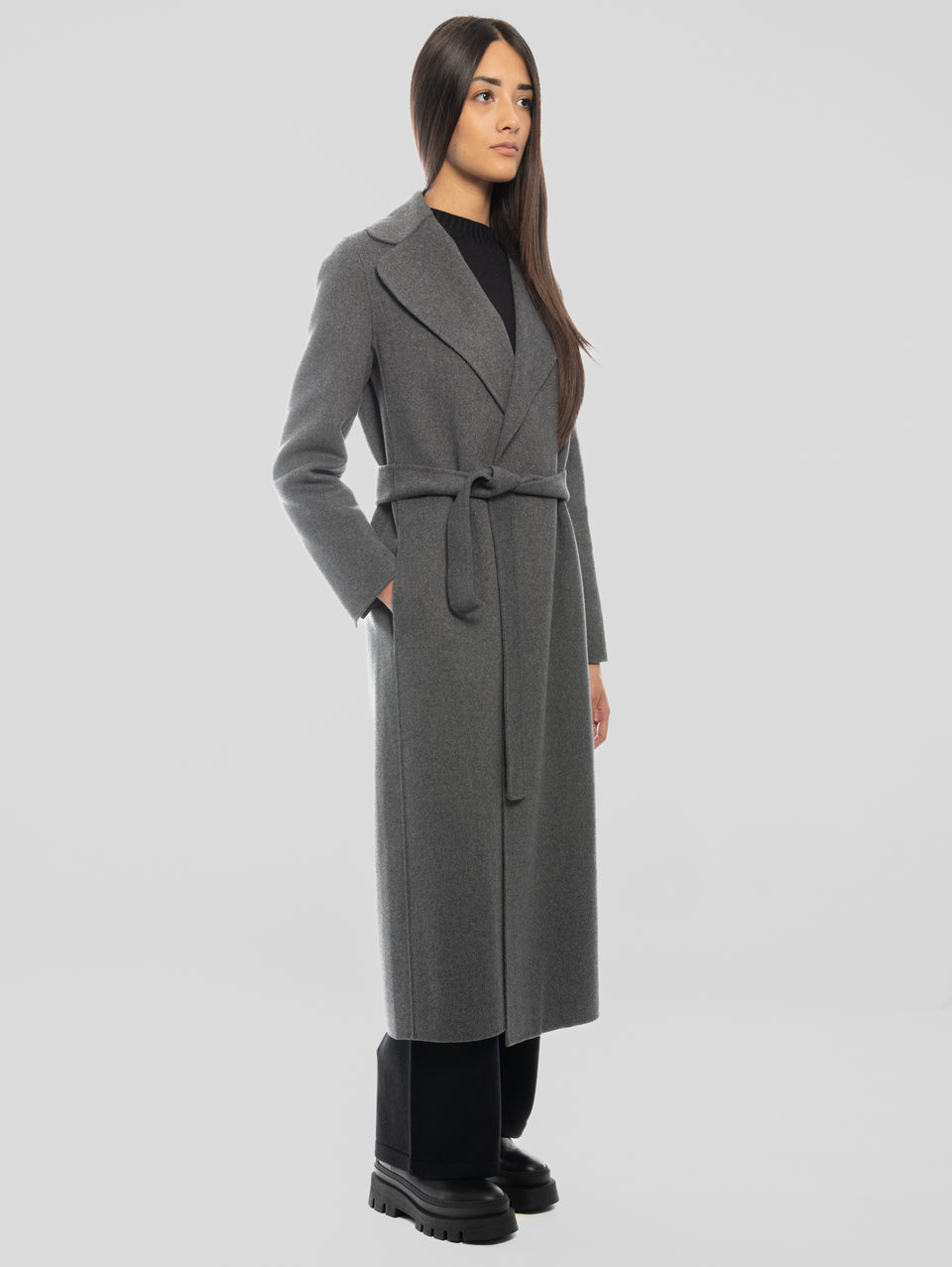 MAX MARA Cappotto Lungo a Vestaglia Poldo Grigio 50% di sconto per tempo limitato