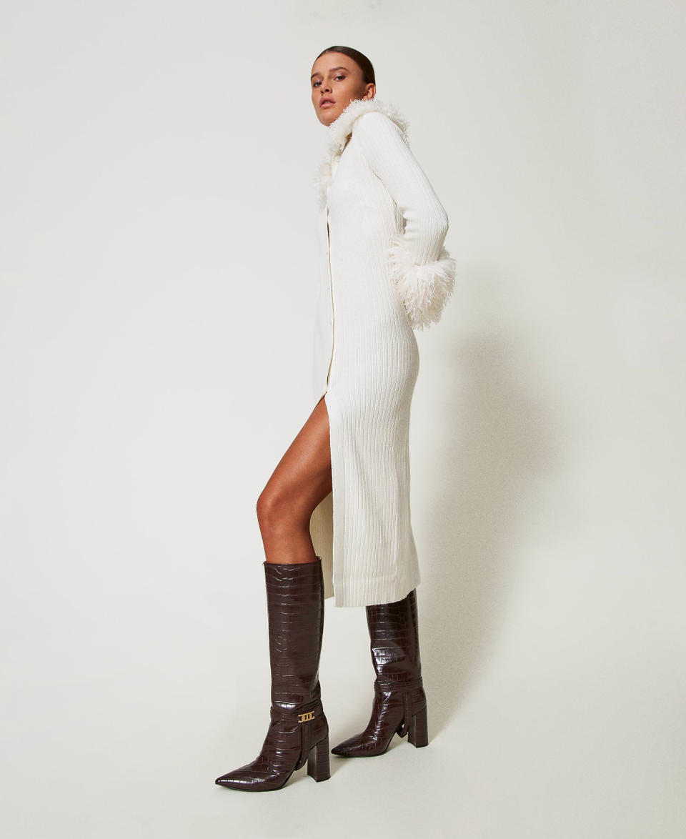 Twin Set Stivali alti con stampa cocco Offerta San Valentino