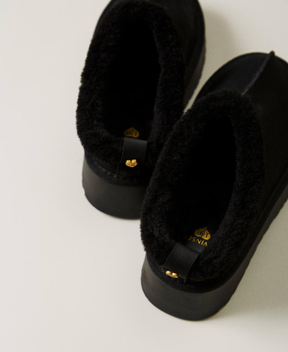 Twin Set Scarpe sabot con faux fur Offerta migliore