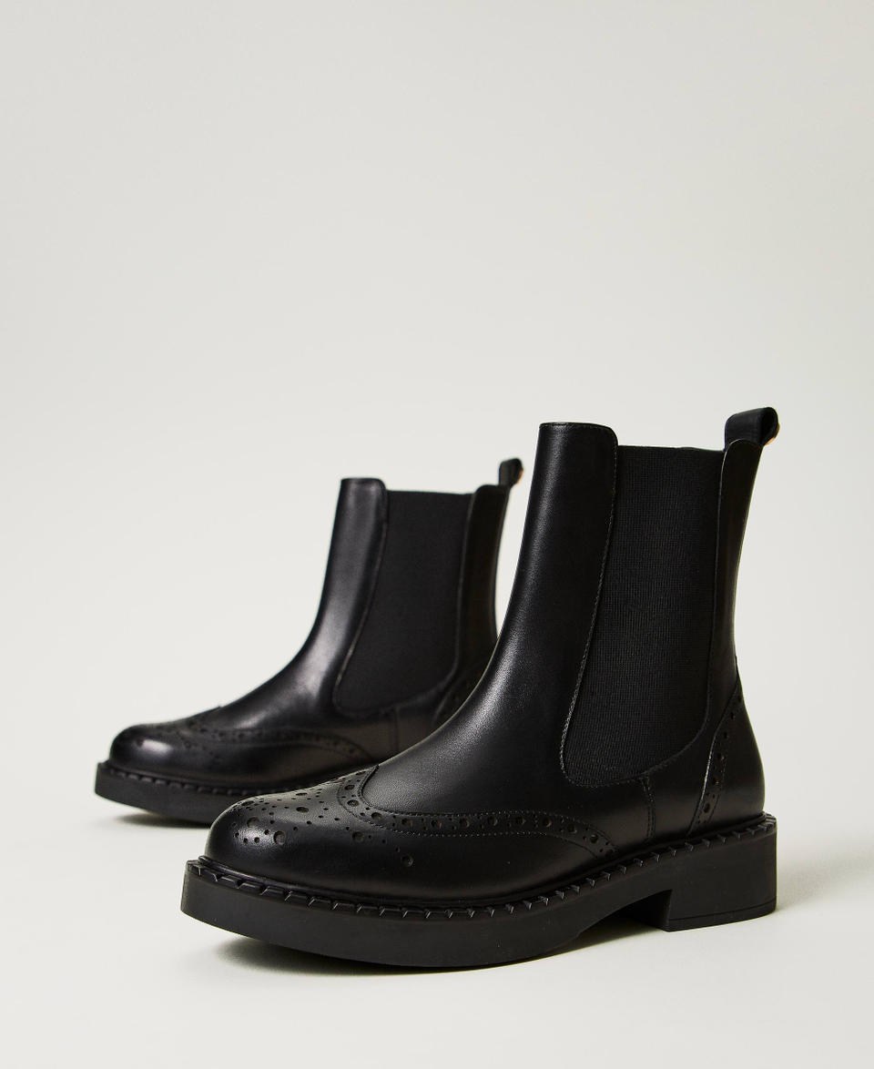 Twin Set Stivaletti chelsea in pelle Offerte stagionali