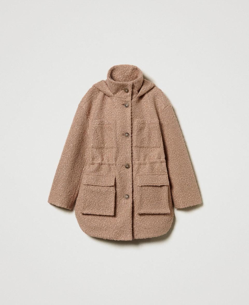 Twin Set Cappotto parka in panno arricciato Super Saving Price