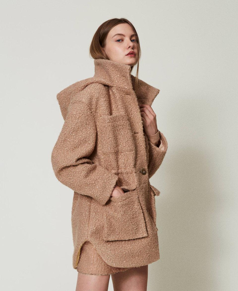 Twin Set Cappotto parka in panno arricciato Super Saving Price