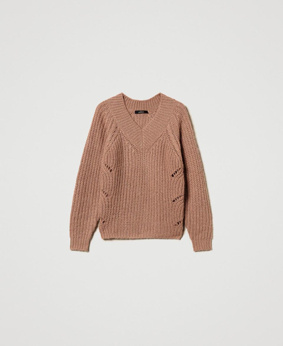 Twin Set Maglia a coste con trecce Ritorno libero
