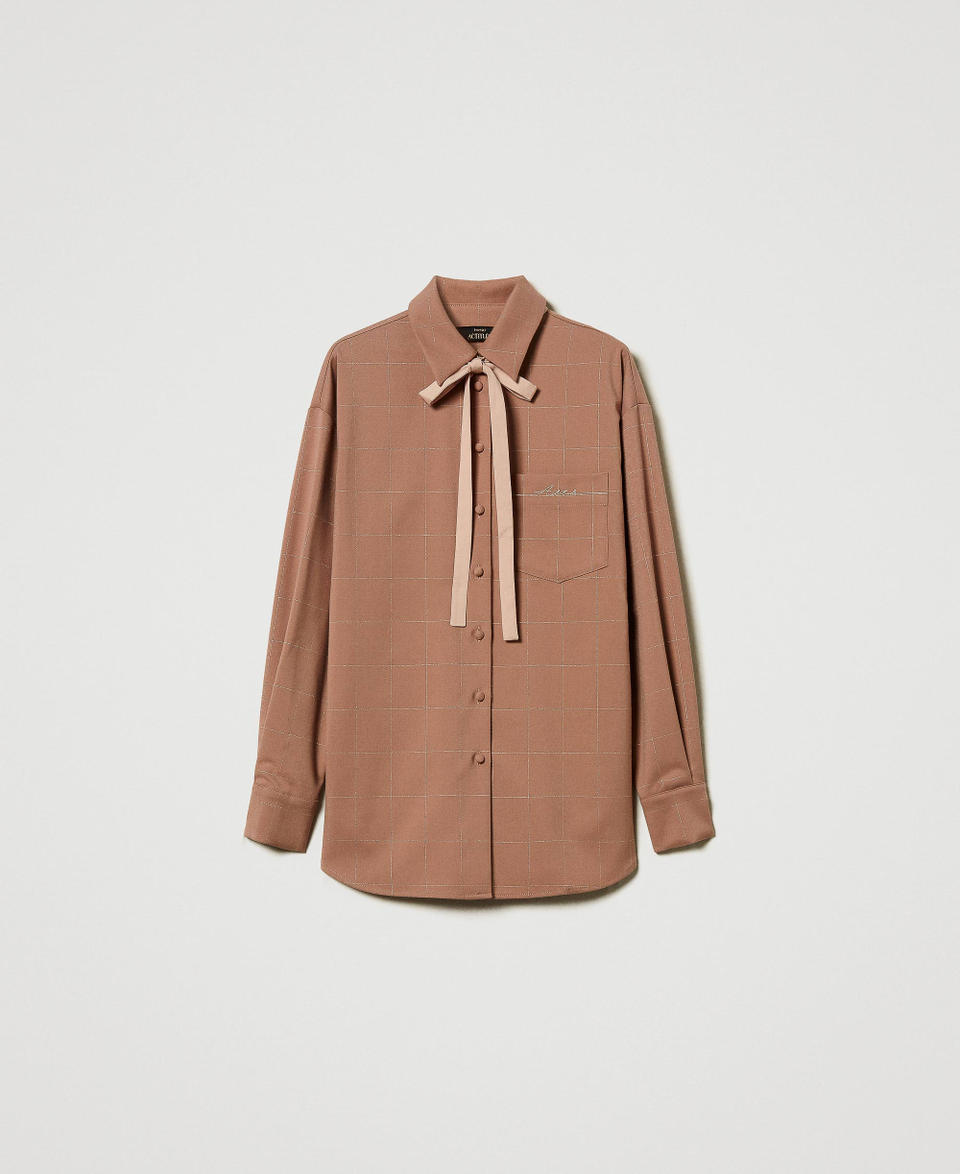 Twin Set Camicia check con lurex Rilascio limitato
