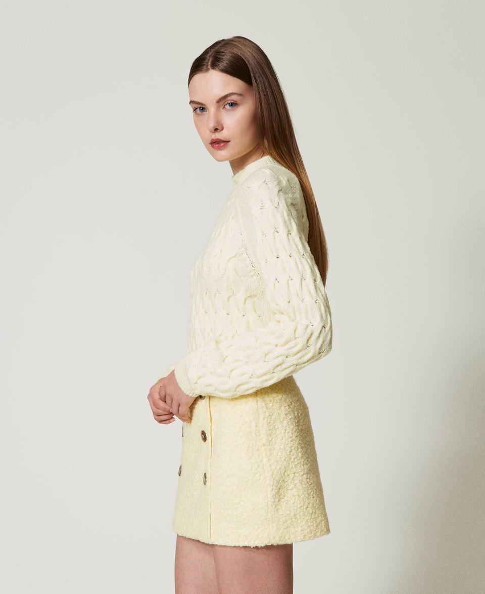 Twin Set Maglia lupetto in misto lana con trecce Latest stili