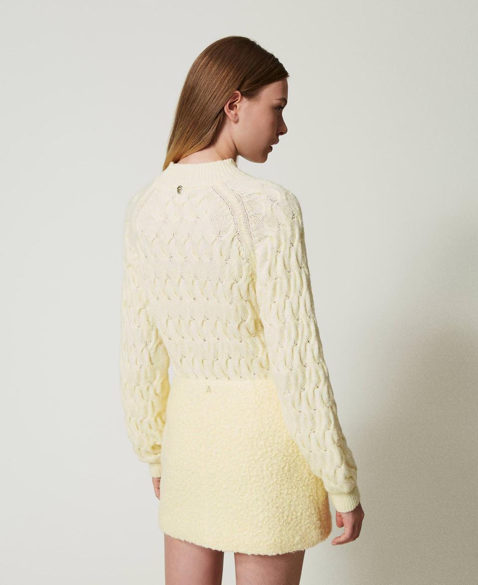 Twin Set Maglia lupetto in misto lana con trecce Latest stili