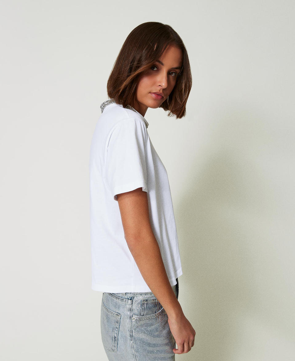 Twin Set T-shirt con ricamo a mano Fino al 50% di sconto