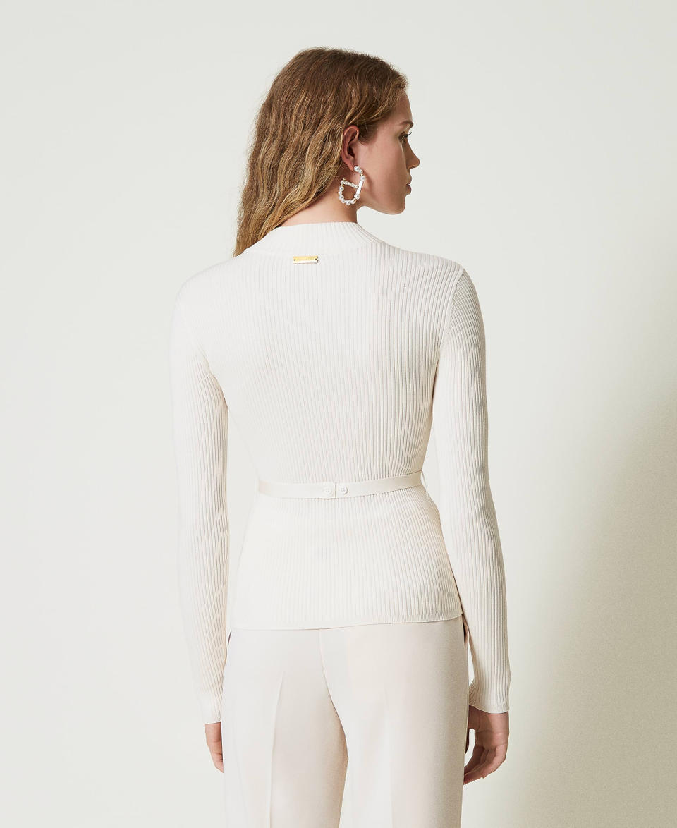 Twin Set Maglia lupetto con cintura Discount Store per i nuovi prodotti