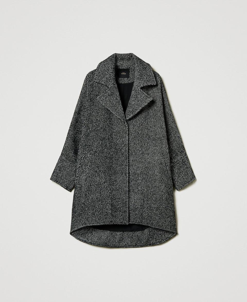 Twin Set Cappotto corto in panno bicolor Solo un giorno rimasto